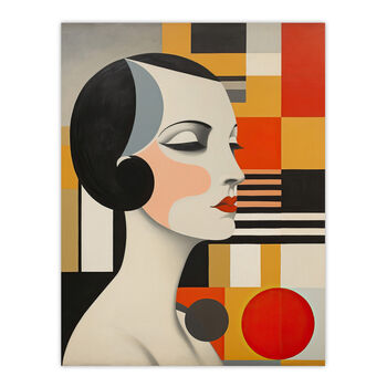 Bauhaus Art Deco Geometric Portrait Wall Art Print, 6 of 6
