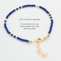 Skinny Lapis Lazuli Bracelet, thumbnail 5 of 8