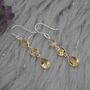 Citrine Teardrop Dangle Earrings: 925 Silver, thumbnail 8 of 9