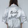 Black Embroidered Bridesmaid Robes, thumbnail 4 of 4