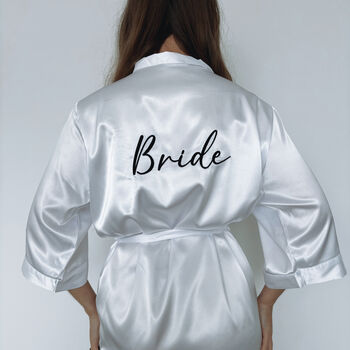 Black Embroidered Bridesmaid Robes, 4 of 4