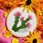 Christmas Cactus Embroidery Kit, thumbnail 1 of 5