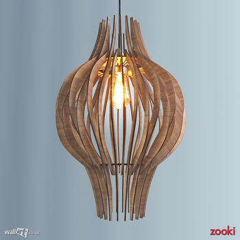 Zooki Five 'Jord' Wooden Pendant Light, 4 of 9