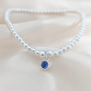 Sterling Silver September Birthstone Bracelet, 3 of 10