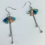 Sterling Silver Beaded Dangle Earrings, thumbnail 2 of 4