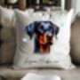 Personalised Doberman Hearts Cushion Cover Gift B, thumbnail 1 of 2