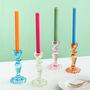 Colourful Glass Candlestick Holder, thumbnail 1 of 12