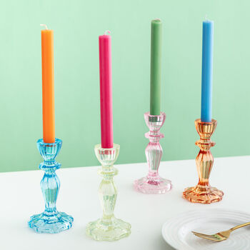 Colourful Glass Candlestick Holder, 7 of 12