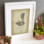 Funny Vintage Snake Art Print Nope Rope, thumbnail 3 of 4