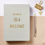 Personalised Gold Foil Name A5 Notebook, thumbnail 2 of 8