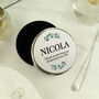 Personalised Botanical Round Trinket Box, thumbnail 2 of 4