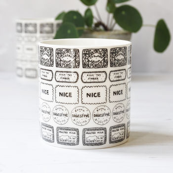 Biscuits Illustrated Black And White Mug, 2 of 8