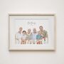 Personalised Grandmother Portrait, Hand Drawn From Photo, Custom Watercolour Artwork, Birthday Or Christmas Gift For Grandma Or Nana, thumbnail 4 of 10
