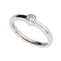 Personalised Ladies Solitaire Diamond And Titanium Ring, thumbnail 1 of 5