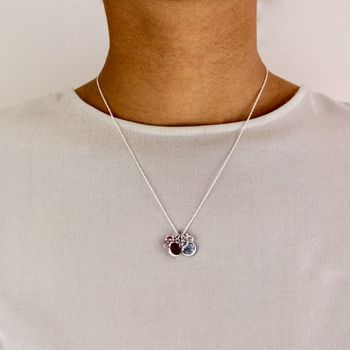 Birthstone Family Cluster Necklace, 6 of 12