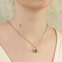 Moss Green Small Olive Acorn Necklace, thumbnail 3 of 9