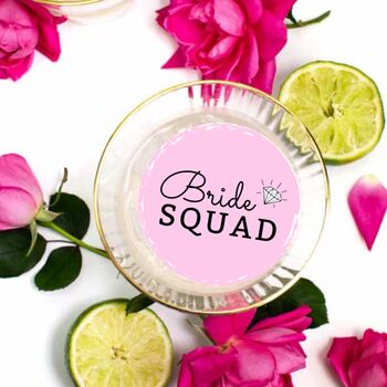 Personalised Bride Squad Edible Cocktail Toppers, 2 of 4