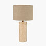 Costal Muted Tones Limestone Cylinder Table Lamp, thumbnail 2 of 9