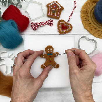 Needle Felting Kit Gingerbread, 4 of 12