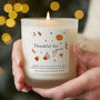 Thanksgiving Gift For Friend Fall Inspired Candle, thumbnail 1 of 10