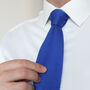 Royal Blue Knitted Neck Tie In 100% Soft Polyester, thumbnail 4 of 11