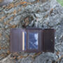 Women's Luxury Brown Leather Small Trifold Purse Rfid Protected Personsalised, thumbnail 6 of 8