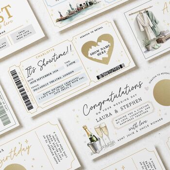Theatre Ticket Heart Scratch Reveal Gift Voucher, 4 of 4