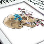 Human Skull Poster Print In Abstract Style, thumbnail 3 of 4