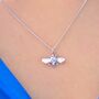 Personalised Sterling Silver Bee Necklace, thumbnail 3 of 7