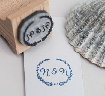 Grecian Wedding Save The Date Wreath Stamp, 4 of 7