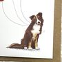 Personalised Border Collie Happy Valentine's Card, thumbnail 4 of 4