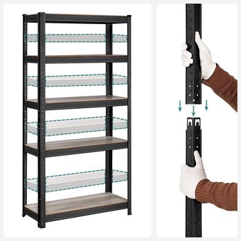 Shelving Units Adjustable Garage Storage Shelves Rack, 8 of 12