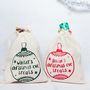 Personalised Christmas Eve Box Bags, thumbnail 2 of 6