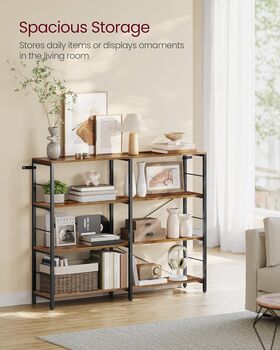 Industrial Bookshelf Shelving Unit Storage Shelf, 4 of 8