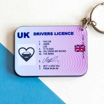 Personalised Driving Licence Keyring, 3 of 3