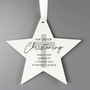 Personalised On Your Christening Wooden Star Decoration, thumbnail 3 of 3