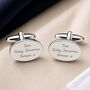 Personalised Engraved Silver Cufflinks, thumbnail 5 of 8