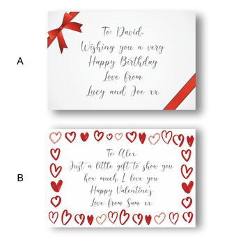 Personalised Tea And Biscuit Serving Tray With Leather Heart Detail, 8 of 10