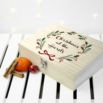Personalised Jolly Holly Christmas Eve Box, 2 of 6