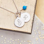 Monogram And Birthstone Silver Necklace, thumbnail 1 of 11