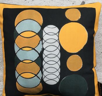Mustard Circle Cushion, 2 of 6
