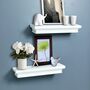 Set Of Two White Floating Wall Shelves Storage, thumbnail 1 of 8