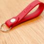 Personalised Red Leather Keyring, thumbnail 2 of 10