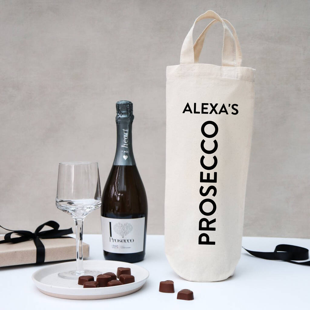 Personalised Prosecco Bottle Gift Bag, 1 of 4