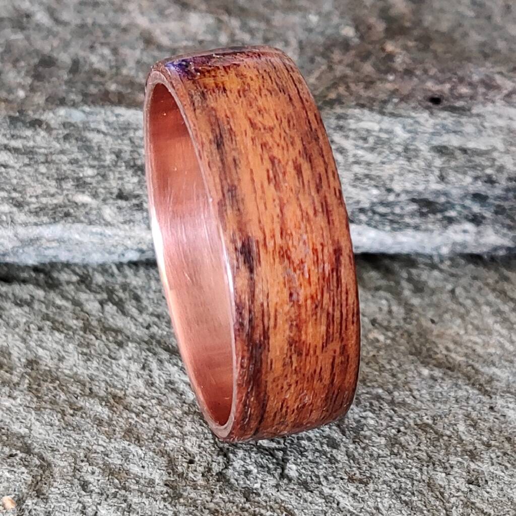 Copper And Santos Rosewood Ring, 1 of 6