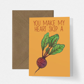 Heart Beet Funny Love Card, 2 of 2