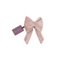 Luxury Small Christmas Bow In Pink Blush Velvet, thumbnail 2 of 4