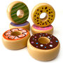 Wooden Donuts Pretend Play Food Set, thumbnail 1 of 5