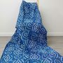 Indigo Blue Patchwork Kantha Quilt Single Bed, thumbnail 7 of 9