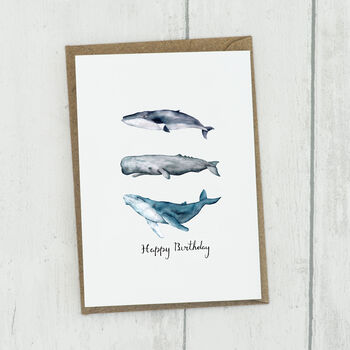 Personalised Whale Birthday Card, 3 of 5